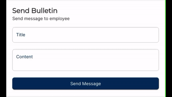 send bulletin to employees